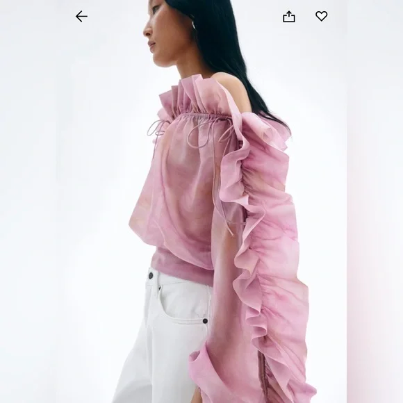 H&M Light Purple Ruffle Blouse - Picture 6 of 10